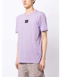 hellviolettes T-Shirt mit einem Rundhalsausschnitt von Hugo