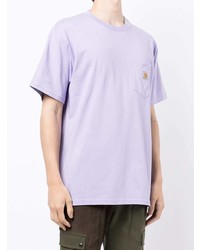 hellviolettes T-Shirt mit einem Rundhalsausschnitt von Carhartt WIP