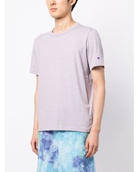 hellviolettes T-Shirt mit einem Rundhalsausschnitt von Champion