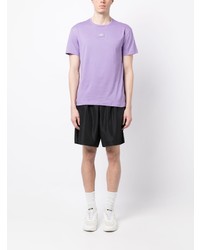 hellviolettes T-Shirt mit einem Rundhalsausschnitt von Ea7 Emporio Armani