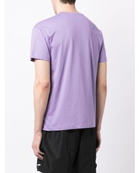 hellviolettes T-Shirt mit einem Rundhalsausschnitt von Ea7 Emporio Armani