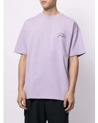 hellviolettes T-Shirt mit einem Rundhalsausschnitt von FIVE CM