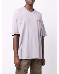 hellviolettes T-Shirt mit einem Rundhalsausschnitt von Heron Preston for Calvin Klein