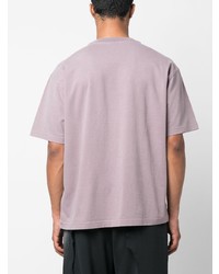 hellviolettes T-Shirt mit einem Rundhalsausschnitt von Diesel