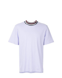 hellviolettes T-Shirt mit einem Rundhalsausschnitt von MSGM