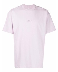 hellviolettes T-Shirt mit einem Rundhalsausschnitt von Nike