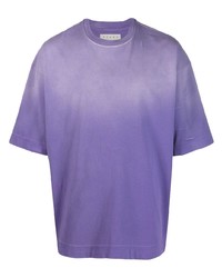 hellviolettes T-Shirt mit einem Rundhalsausschnitt von Paura