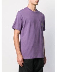 hellviolettes T-Shirt mit einem Rundhalsausschnitt von Carhartt WIP