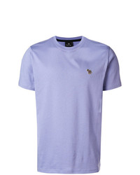 hellviolettes T-Shirt mit einem Rundhalsausschnitt von Ps By Paul Smith