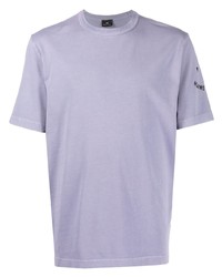 hellviolettes T-Shirt mit einem Rundhalsausschnitt von PS Paul Smith