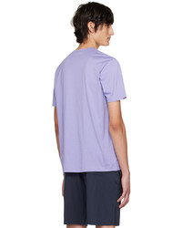 hellviolettes T-Shirt mit einem Rundhalsausschnitt von Sunspel