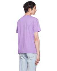 hellviolettes T-Shirt mit einem Rundhalsausschnitt von Comme Des Garcons Play