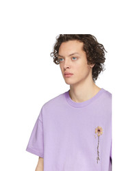 hellviolettes T-Shirt mit einem Rundhalsausschnitt von Jacquemus