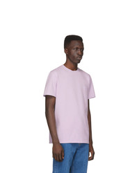 hellviolettes T-Shirt mit einem Rundhalsausschnitt von A.P.C.