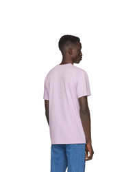 hellviolettes T-Shirt mit einem Rundhalsausschnitt von A.P.C.