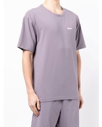 hellviolettes T-Shirt mit einem Rundhalsausschnitt von Off Duty