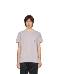 hellviolettes T-Shirt mit einem Rundhalsausschnitt von Schnaydermans