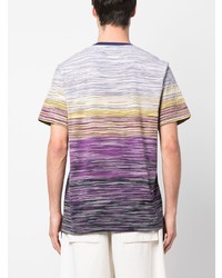 hellviolettes T-Shirt mit einem Rundhalsausschnitt von Missoni