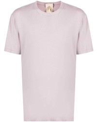 hellviolettes T-Shirt mit einem Rundhalsausschnitt von Ten C
