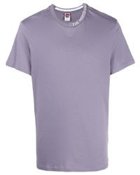 hellviolettes T-Shirt mit einem Rundhalsausschnitt von The North Face