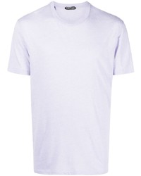 hellviolettes T-Shirt mit einem Rundhalsausschnitt von Tom Ford