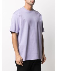 hellviolettes T-Shirt mit einem Rundhalsausschnitt von Y-3