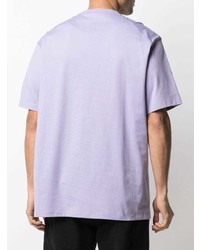 hellviolettes T-Shirt mit einem Rundhalsausschnitt von Y-3