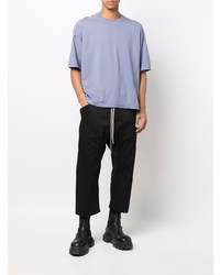 hellviolettes T-Shirt mit einem Rundhalsausschnitt von Rick Owens DRKSHDW