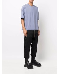 hellviolettes T-Shirt mit einem Rundhalsausschnitt von Rick Owens DRKSHDW