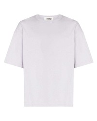 hellviolettes T-Shirt mit einem Rundhalsausschnitt von YMC