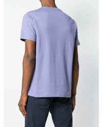 hellviolettes T-Shirt mit einem Rundhalsausschnitt von Ps By Paul Smith