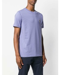 hellviolettes T-Shirt mit einem Rundhalsausschnitt von Ps By Paul Smith