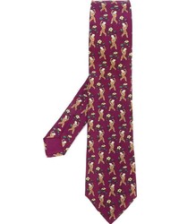 lila bedruckte Krawatte