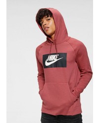 lila bedruckter Pullover mit einem Kapuze von Nike Sportswear