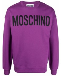 lila bedrucktes Sweatshirt von Moschino