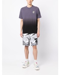 lila bedrucktes T-Shirt mit einem Rundhalsausschnitt von AAPE BY A BATHING APE