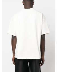 lila bedrucktes T-Shirt mit einem Rundhalsausschnitt von Rhude