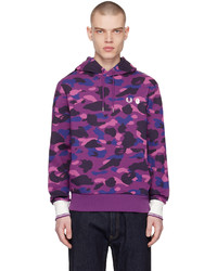 lila Camouflage Pullover mit einem Kapuze