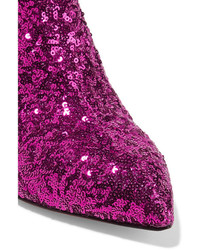 lila Chelsea Boots aus Leder von Marc Jacobs