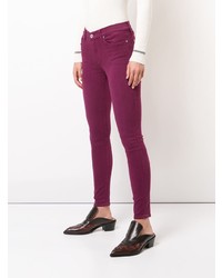 lila enge Jeans von 7 For All Mankind