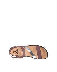 lila flache Sandalen aus Leder von Ganter