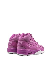 lila hohe Sneakers aus Leder von Nike