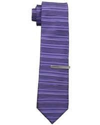 lila horizontal gestreifte Krawatte