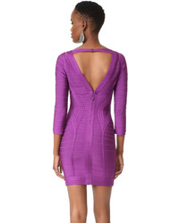 lila Kleid von Herve Leger