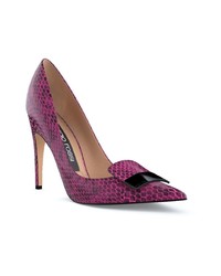 lila Leder Pumps von Sergio Rossi