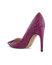 lila Leder Pumps von Sergio Rossi