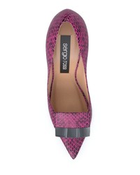 lila Leder Pumps von Sergio Rossi