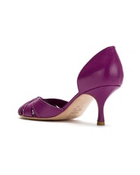 lila Leder Pumps von Sarah Chofakian