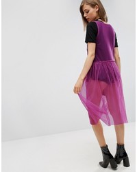 lila Midikleid aus Pailletten von Asos