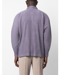 lila Polo Pullover von Homme Plissé Issey Miyake